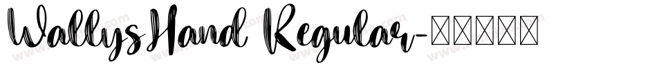 WallysHand Regular字体转换